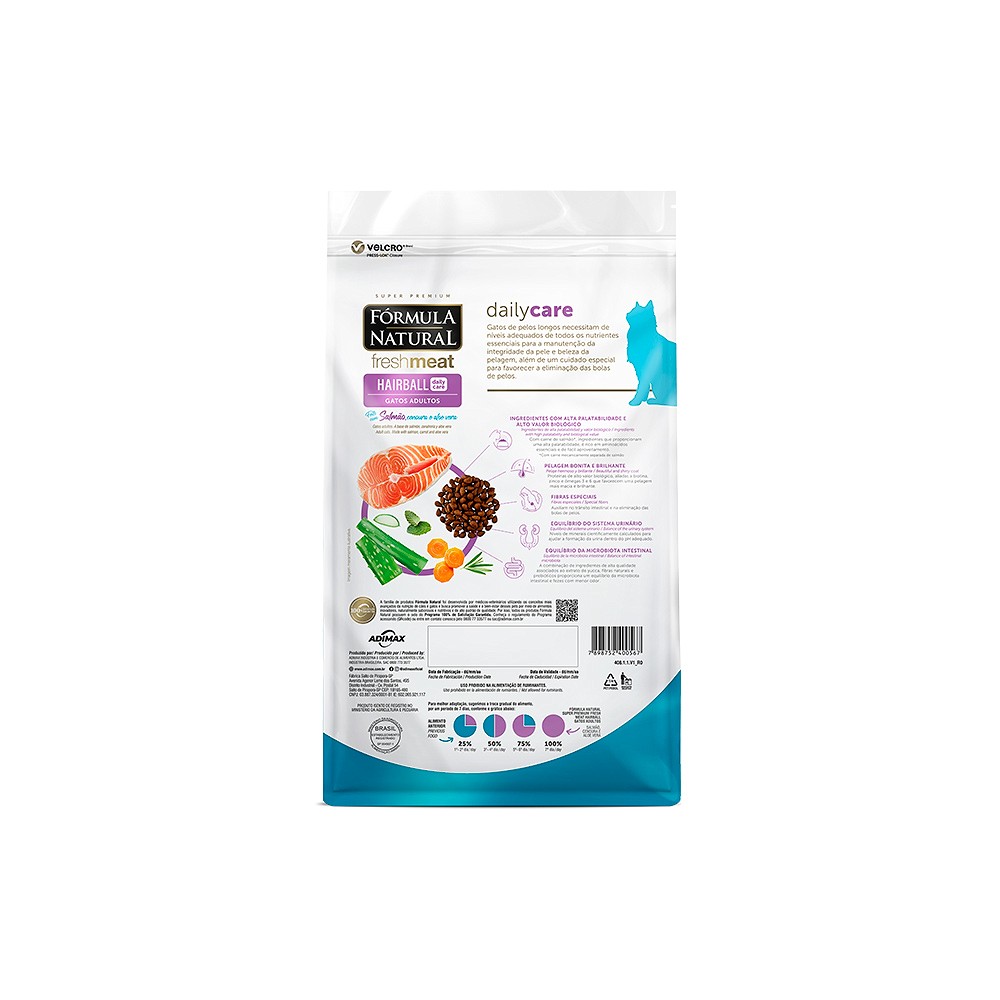 Ração Fórmula Natural FreshMeat para Gatos Adultos Sabor Salmão
