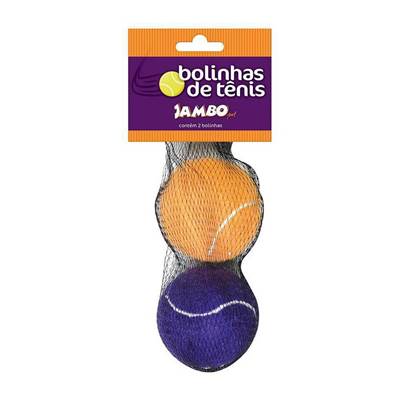 Brinquedo Jambo Bola de Tênis para Cães com 2 Unidades U