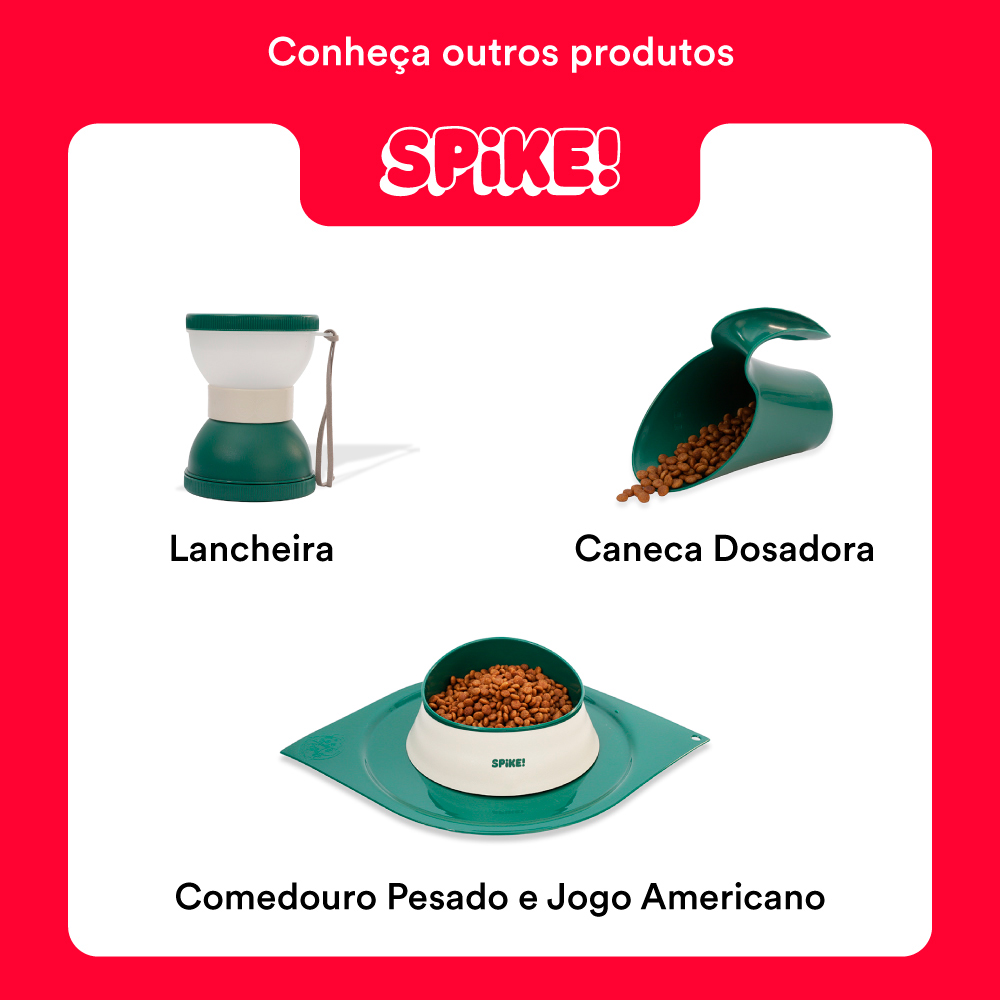 Comedouro Pesado Spike Verde para Cães 
