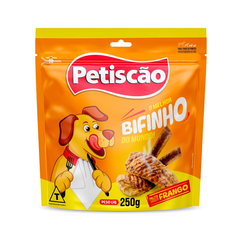 Snack Petisquinho Para Cães Palito Fino sabor Frango