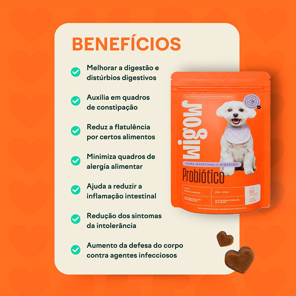 Suplemento Wigow Probiótico para Cães