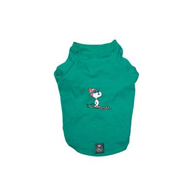 Camiseta Zooz Pets Snoopy Esqui Verde para Cães PP