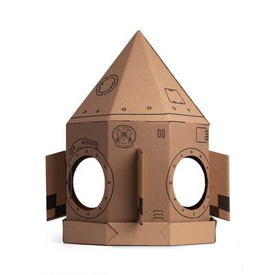 Arranhador Nave Espacial de Papelão Cansei de Ser Gato U