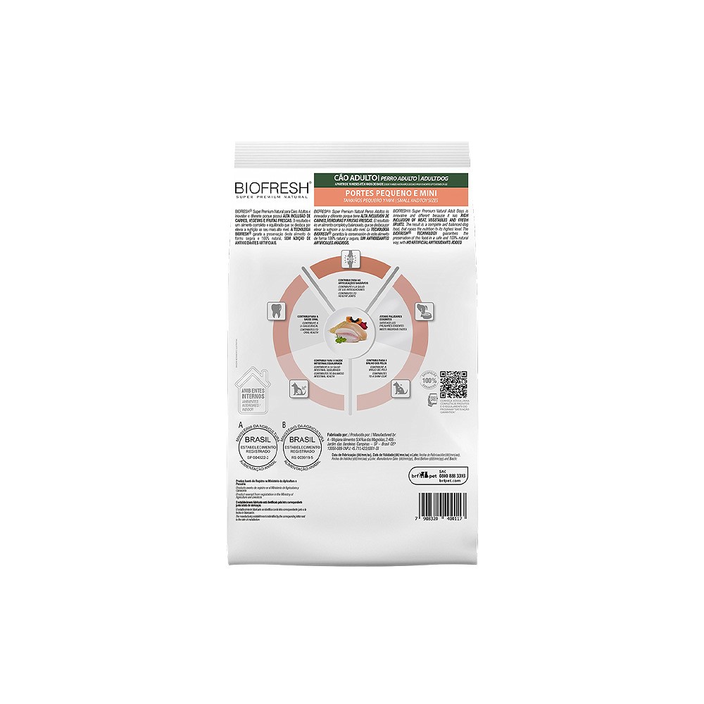 Ração Biofresh para Cães Adultos de Raças Pequenas e Mini