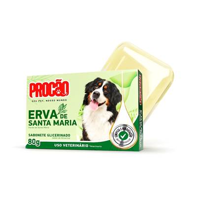 Sabonete Procão para Cães e Gatos Erva de Santa Maria 80g
