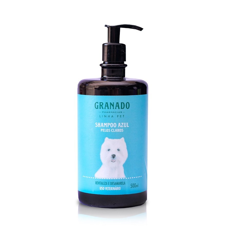 Shampoo Azul Granado para Cães e Gatos de Pelos Claros