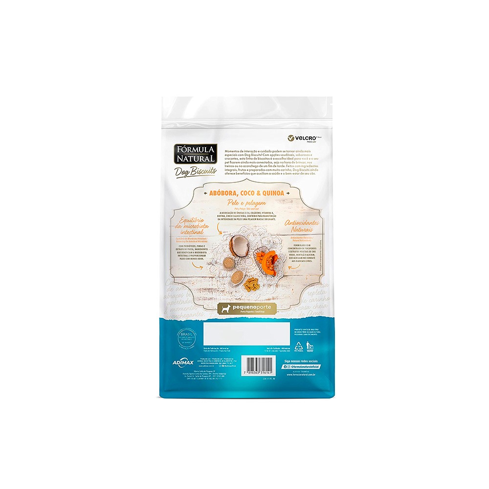 Biscoito Fórmula Natural Dog Biscuits para Cães Adultos de Pequeno Porte sabor Abóbora
