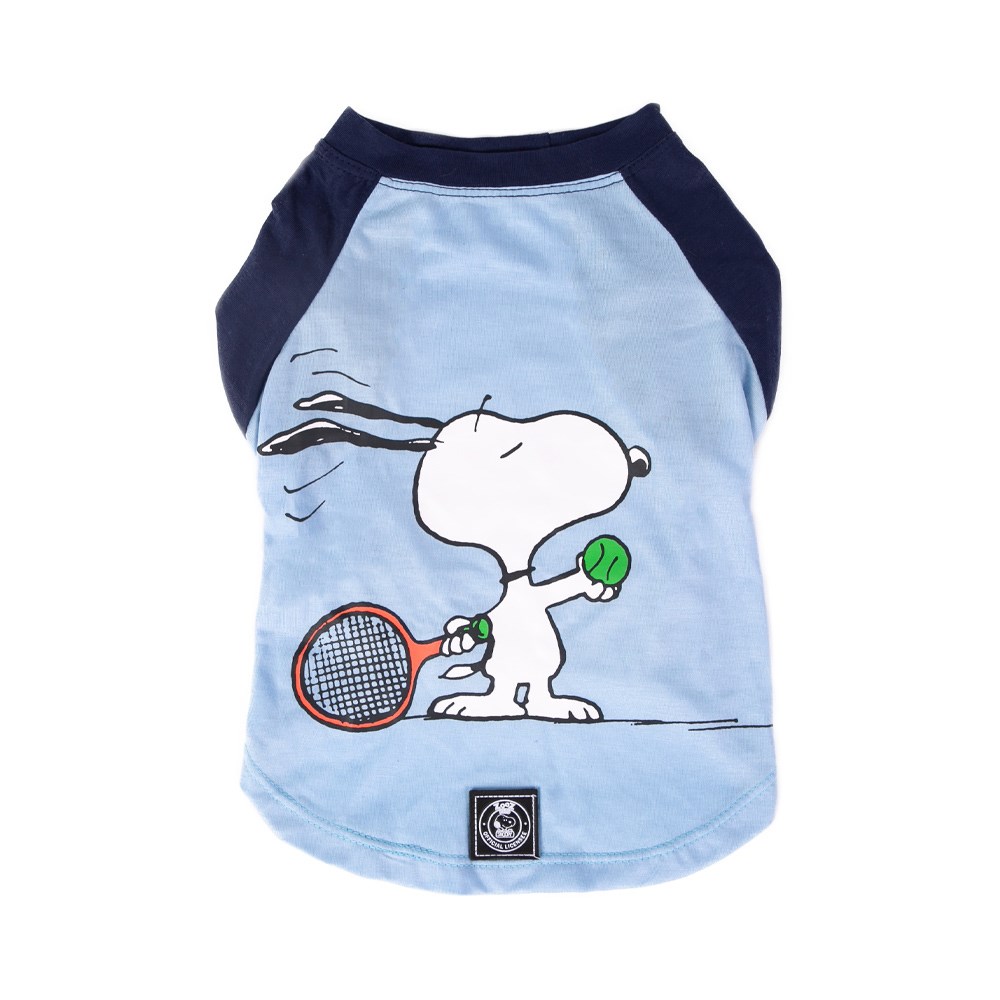 Camiseta Zooz Pets Snoopy Beach Tennis Azul para Cães