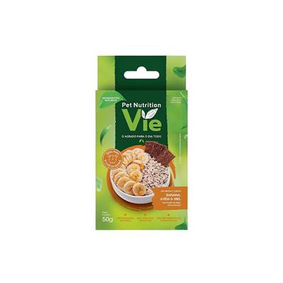 Snack Pet Nutrition Vie Banana, Mel e Aveia para Cães 50g