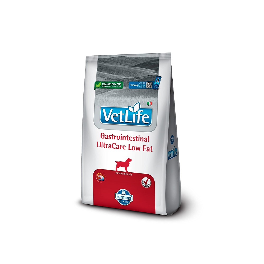 Ração Farmina Vet Life Gastrointestinal UltraCare Low Fat para Cães Adultos