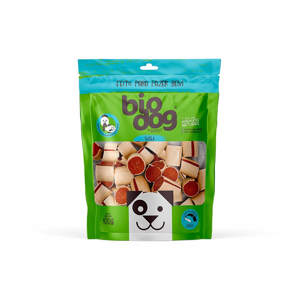 Snack Bio Dog para Cães Adultos e Filhotes Gourmet Sushi 