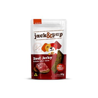 Petisco Jack&Pup Beef Jerky Carne para Cães 60g