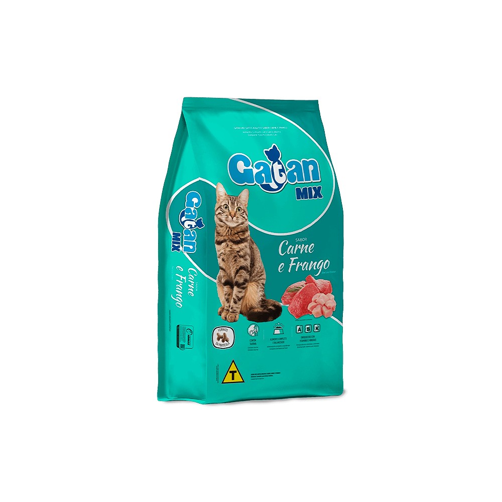 Ração Magnus Gatan sabor Mix de Carne e Frango para Gatos Adultos