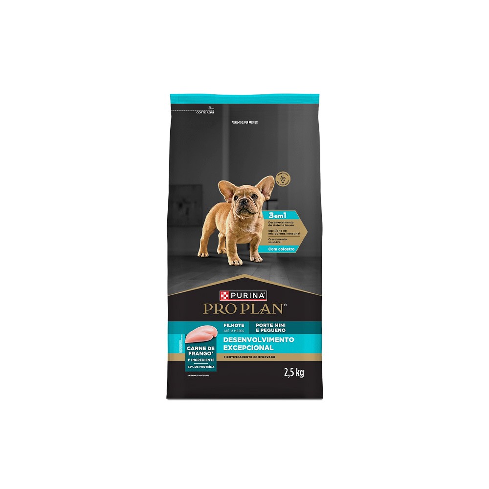 Ração Proplan Desenvolvimento Excepcional para Cães Filhotes de  Porte Mini e Pequeno