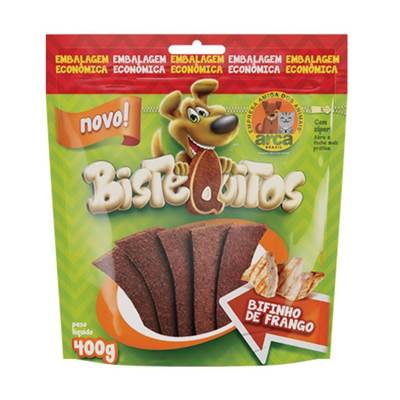 Snack Petitos Bistequitos para Cães sabor Frango 400g