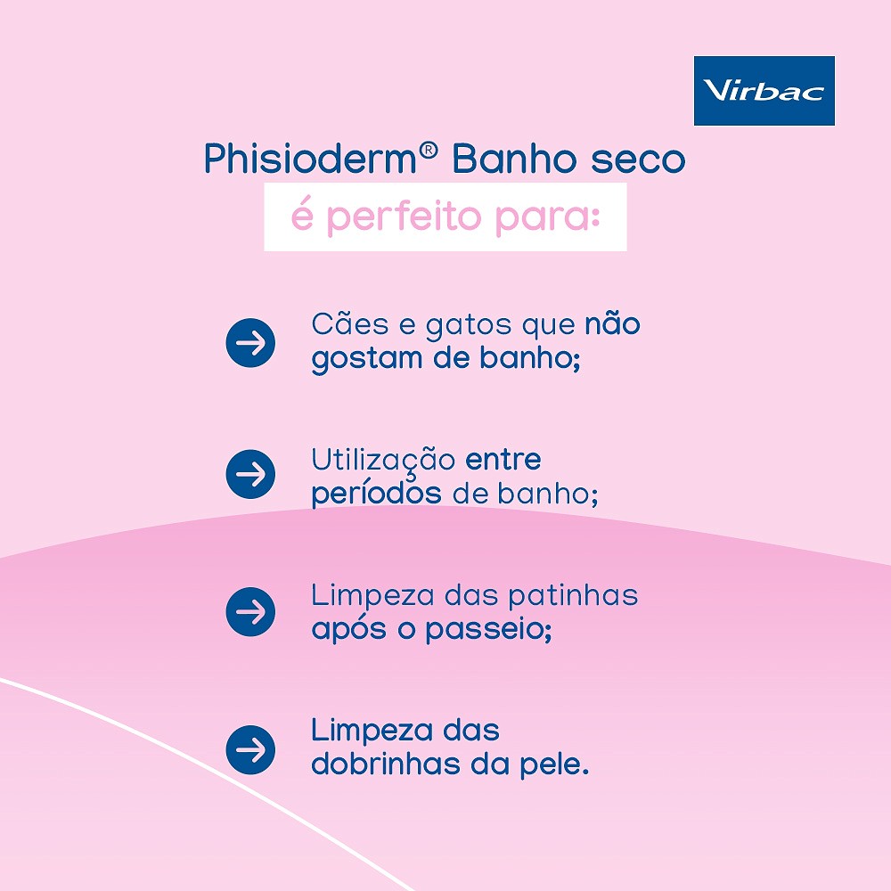 Banho a Seco Virbac Phisioderm para Cães e Gatos