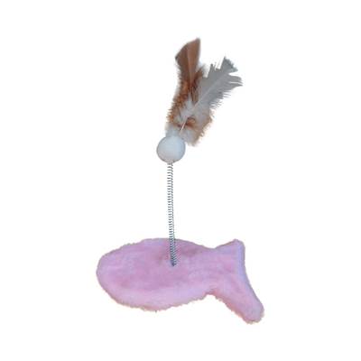 Brinquedo Arranhador Hello Pet Peixe Pelúcia Rose para Gatos U