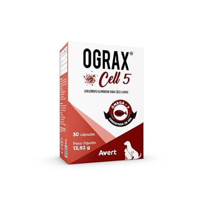Ograx Cell 5 Suplemento Nutricional para Cães e Gatos 30 cápsulas