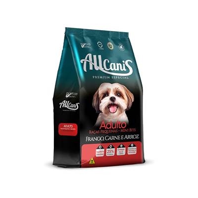 Ração Allcanis para Cães Adultos de Raças Pequenas de Frango e Carne 15kg