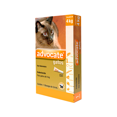 Antipulgas e Endectocida Advocate 0,4ml para Gatos até 4kg