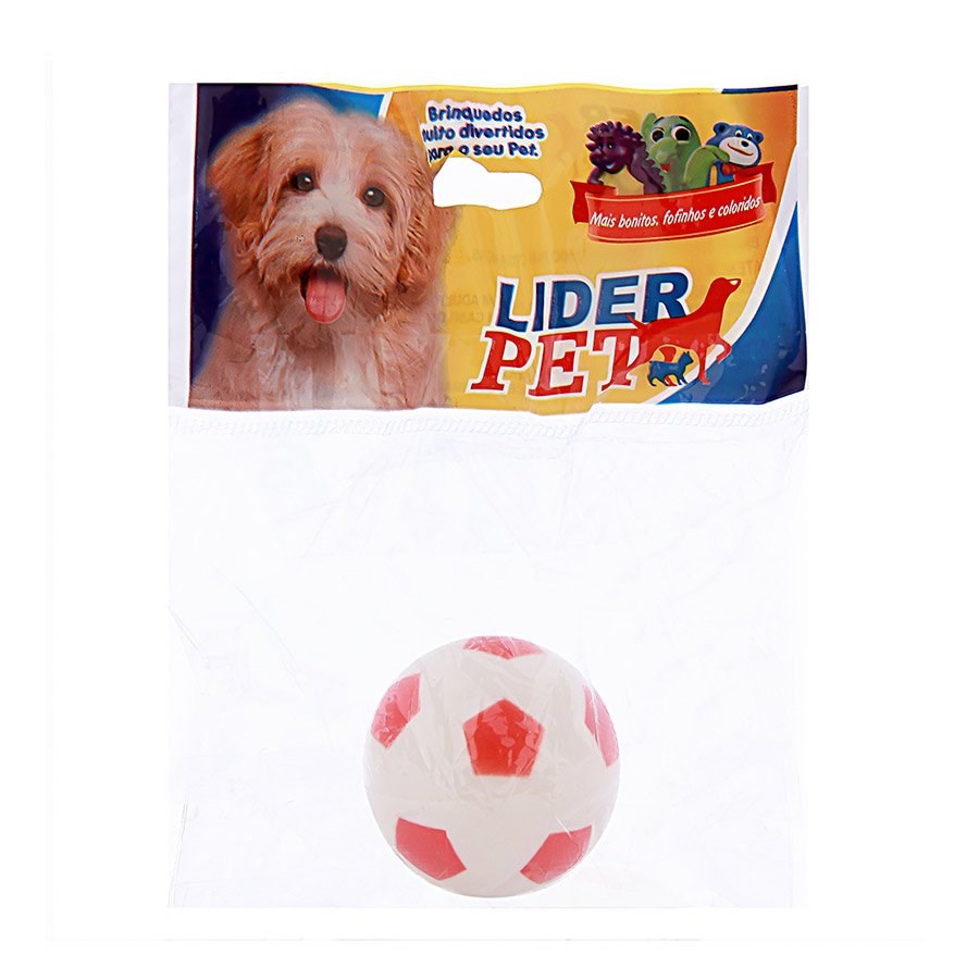 Brinquedo Líder Pet Bola De Futebol Pequena para Cães - Cores Sortidas
