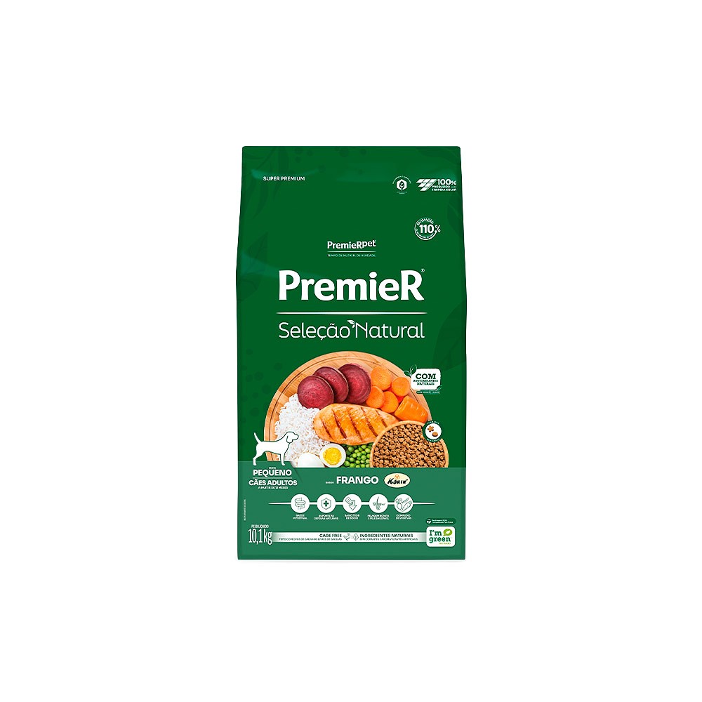 Ração Premier Seleção Natural para Cães Adultos Raças Pequenas sabor Frango 
