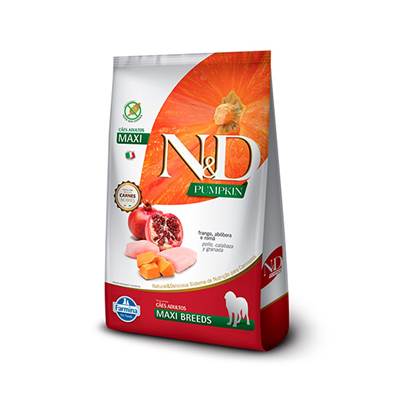 Ração N&D Pumpkin para Cães Adultos de Raças Grandes sabor Frango e Abóbora 10,1kg