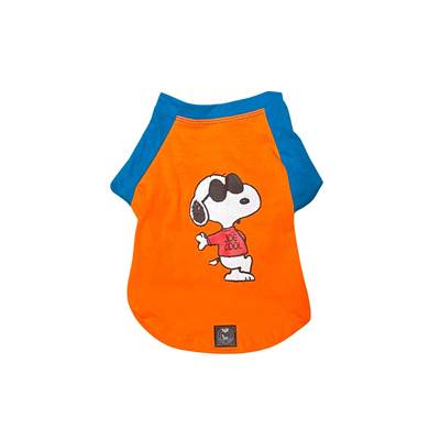 Camiseta Zooz Pets Snoopy Joe Cool Laranja para Cães PP