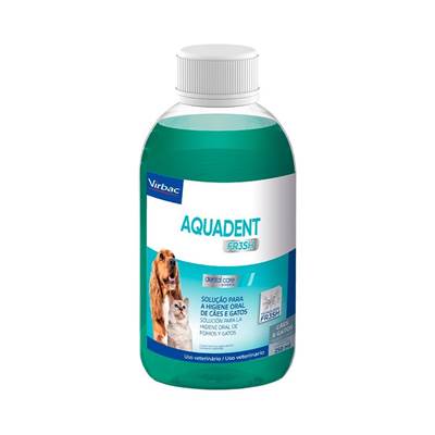Solução Oral Virbac Aquadent Fr3sh 250ml para Cães e Gatos 250ml