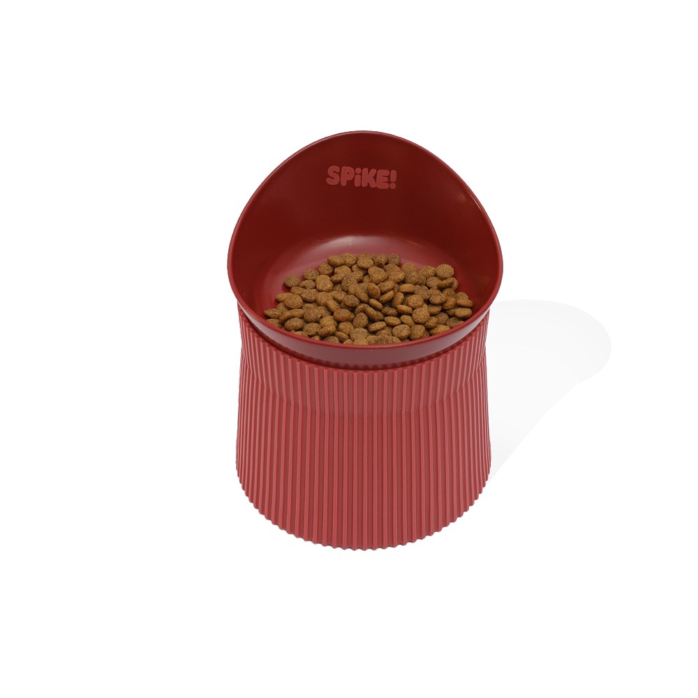 Comedouro Ergonômico Spike Vermelho para Cães