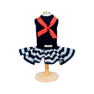 Vestido Bonito pra Cachorro Marinheira para Cães M