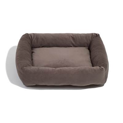 Cama Spike Retangular Veludo Café para Cães e Gatos M