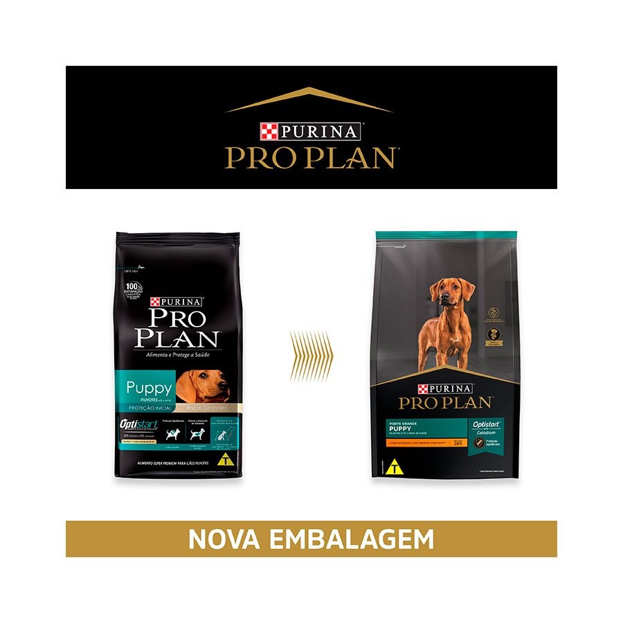 Ração Pro Plan Puppy Optistart Plus para Cães Filhotes de Raças Grandes sabor Frango