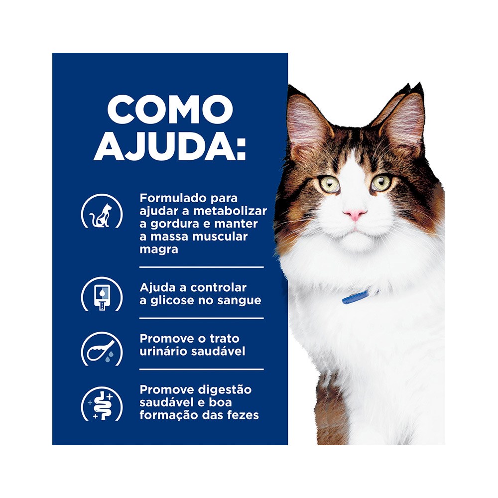 Ração Hill's Prescription Diet W/D para Gatos Adultos - Controle do Peso e Glicêmico
