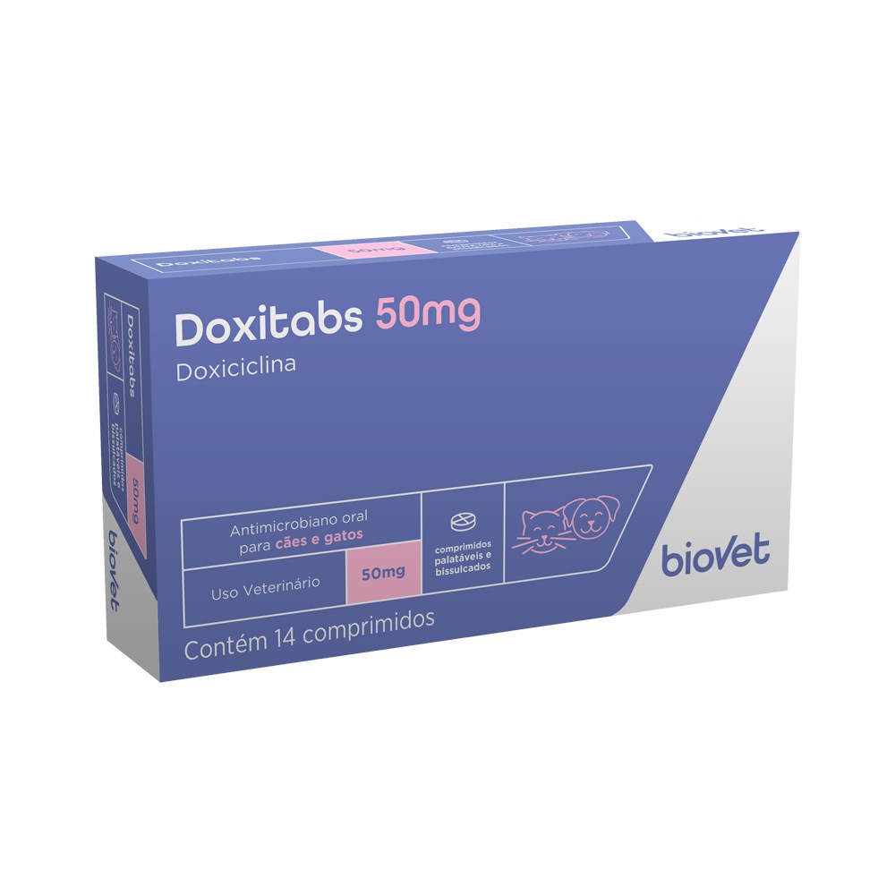 Antimicrobiano Doxitabs para Cães e Gatos