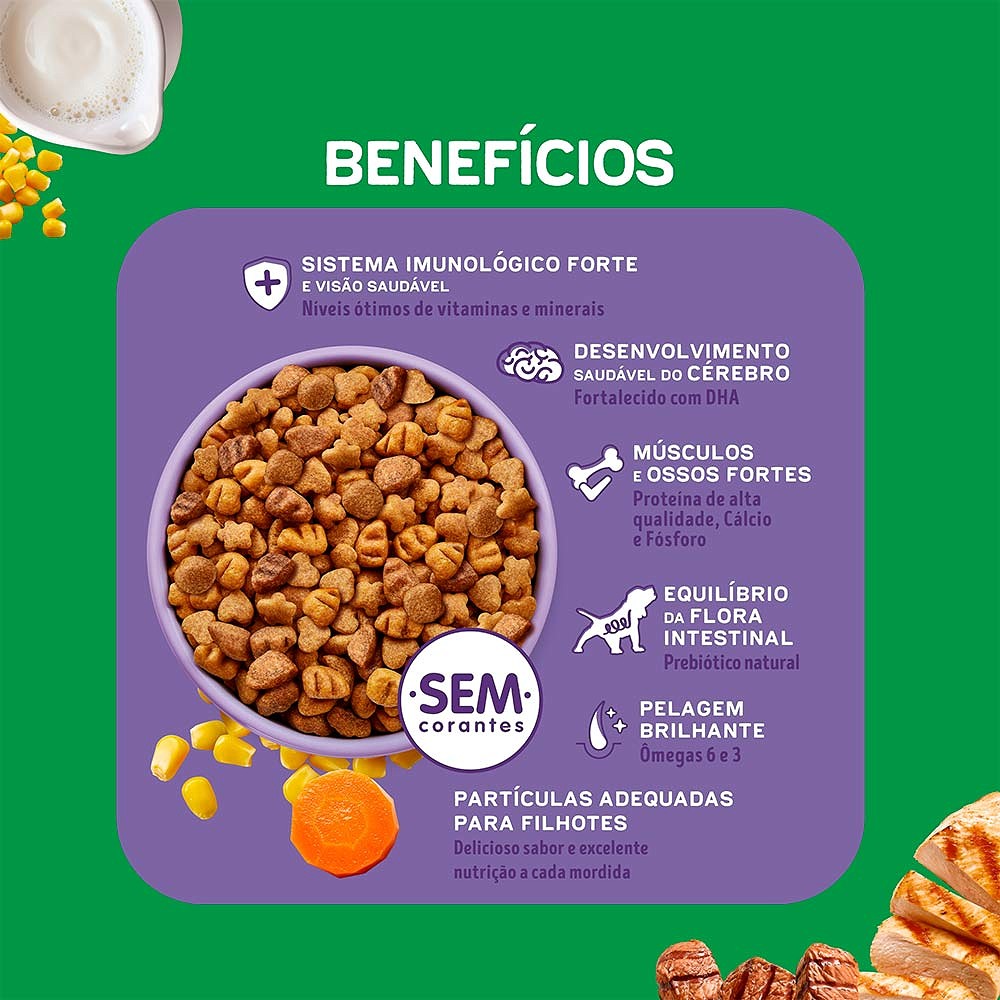 Ração Dog Chow para Cães Filhotes de Raças Pequenas sabor Frango e Arroz