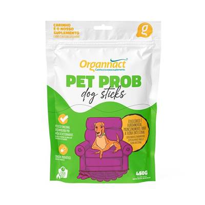 Suplemento Sticks Organnact Pet Prob Dog 450g
