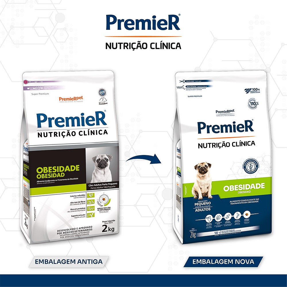 Ração Premier Nutrição Clínica Obesidade para Cães Adulto de Pequeno Porte