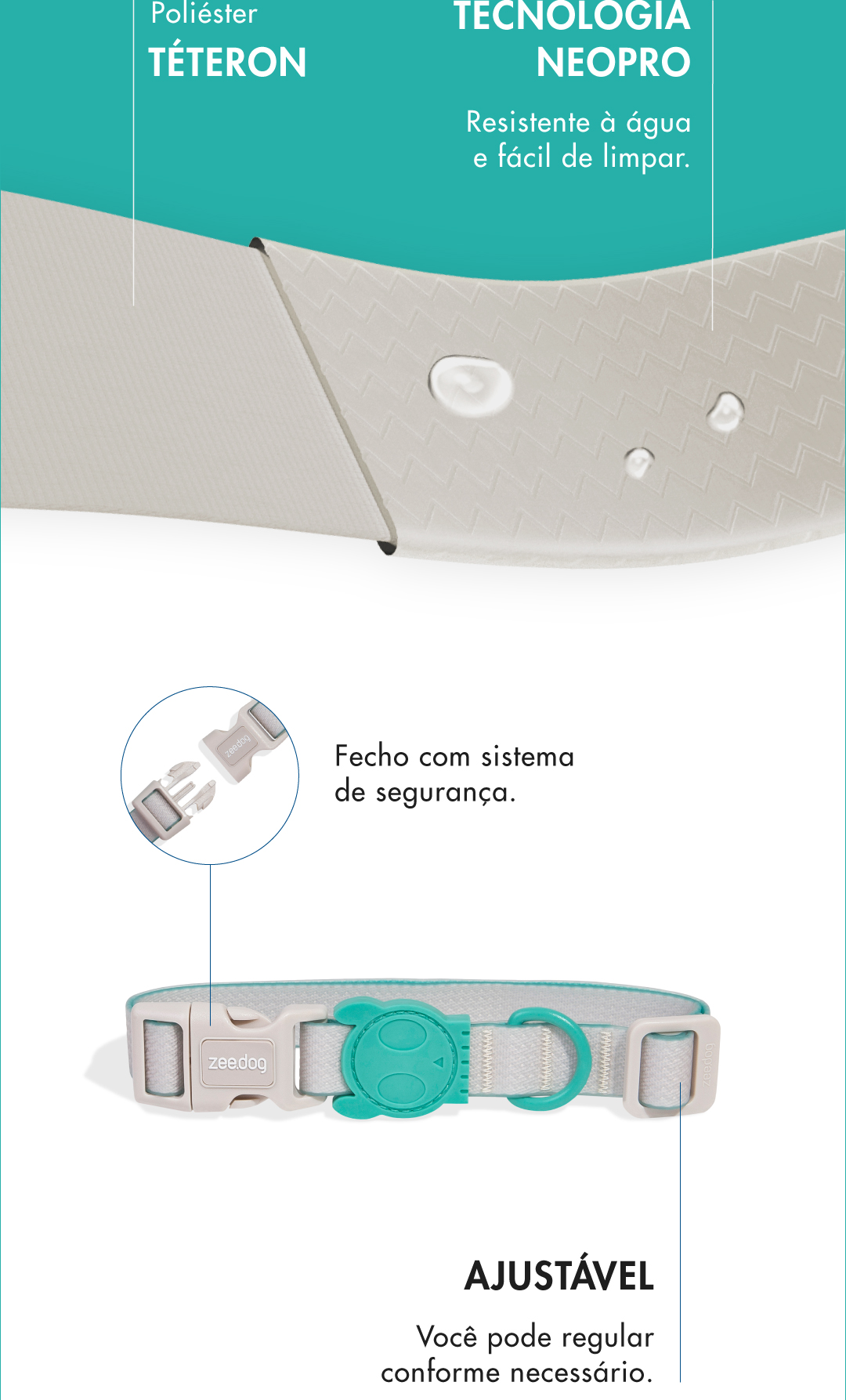 Coleira para Cachorros Neopro Tidal