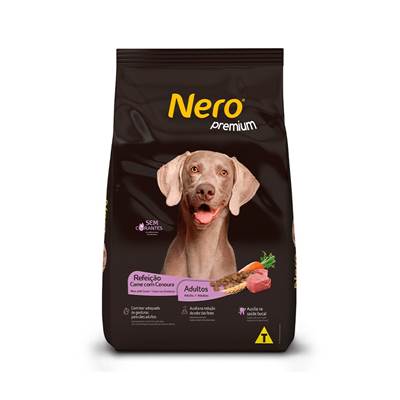 Ração Nero Premium Refeição para Cães Adultos Sabor Carne com Cenoura 15kg