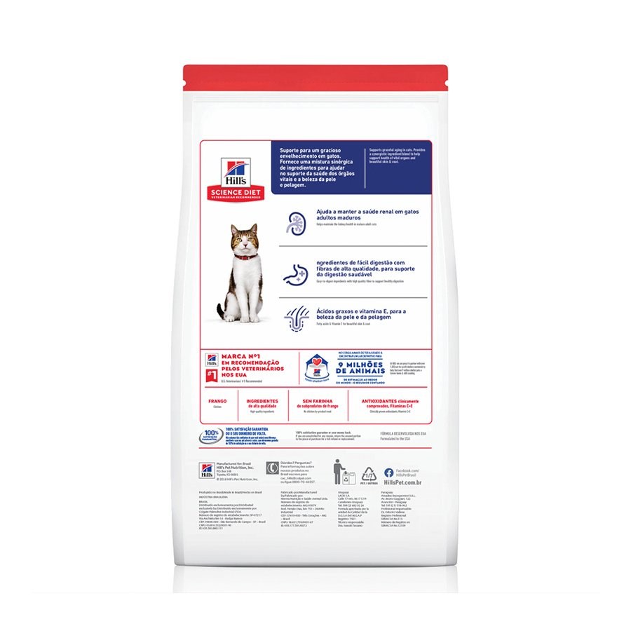 Ração Hill's Science Diet para Gatos Adultos 7+