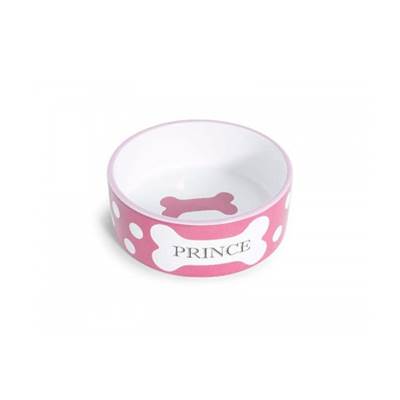 Comedouro The Pets Princesa Porcelana Rosa para Cães U