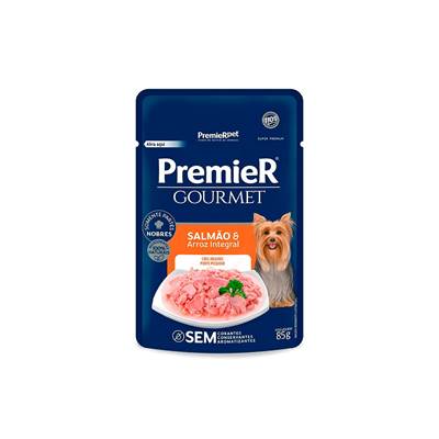 Ração PremieR Gourmet para Cães Adultos Pequeno Porte sabor Salmão 85g