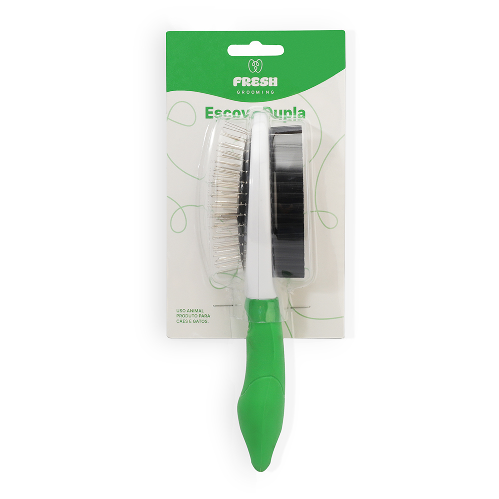 Escova Dupla Fresh para Cães e Gatos