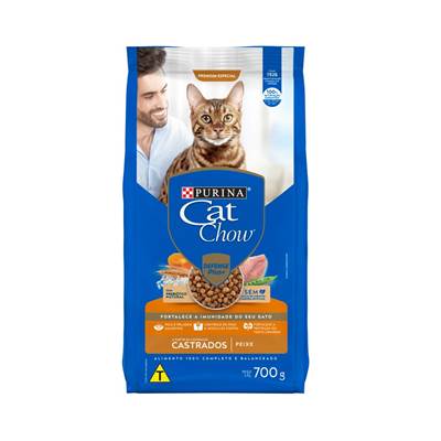Ração Cat Chow para Gatos Castrados sabor Peixe