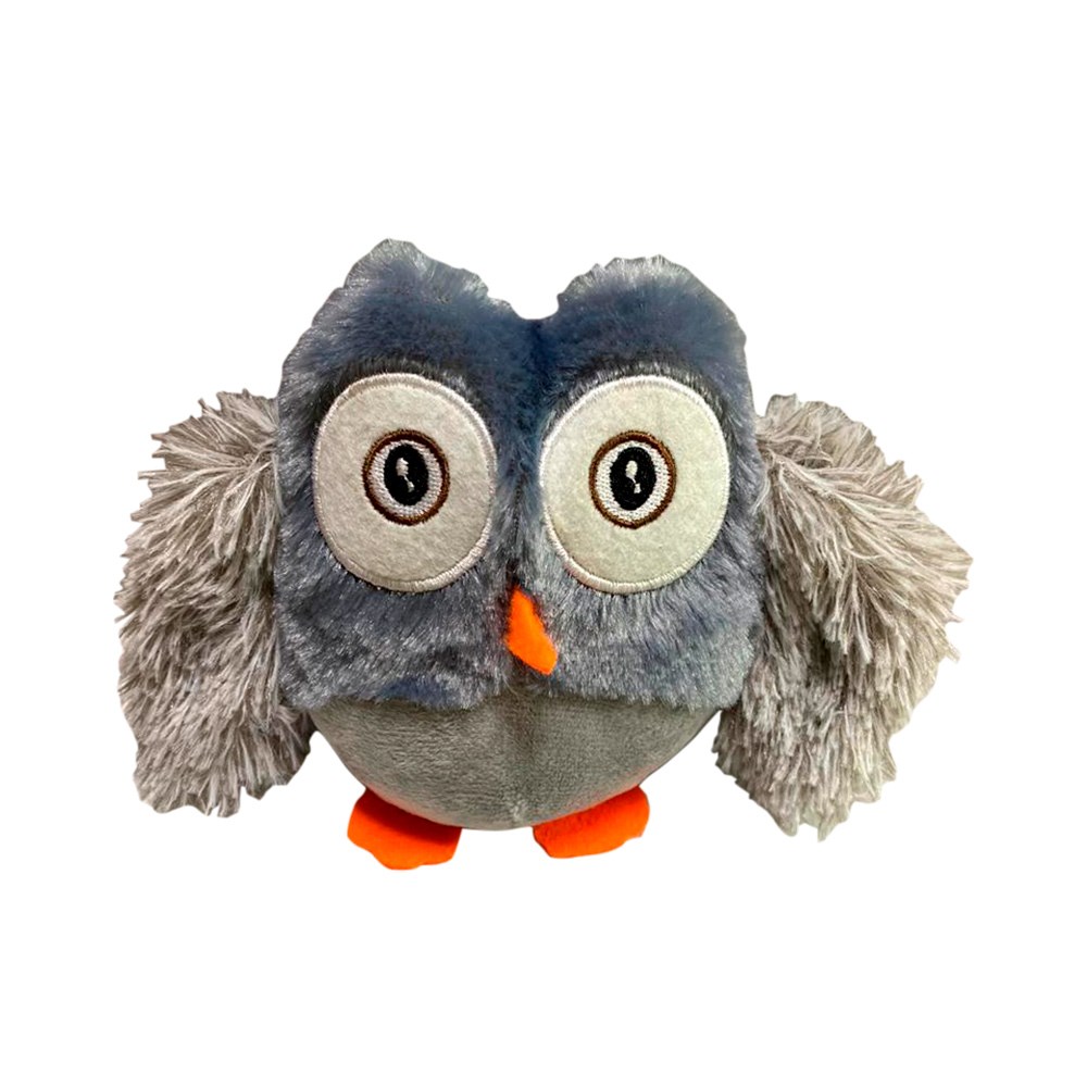 Brinquedo Napi Pelúcia Coruja Cinza para Cães