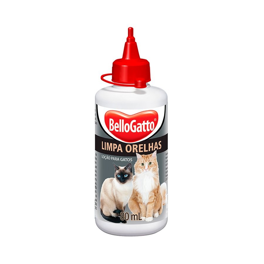 Loção Limpa Orelhas Bellogatto para Gatos 