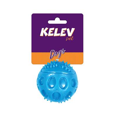 Brinquedo Jambo Kelev Bola TPR Sound Azul para Cães U