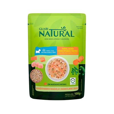 Ração Guabi Natural Sachê para Cães Adultos sabor Salmão & Frango