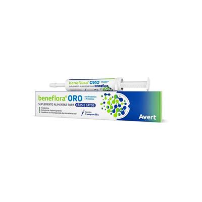 Suplemento Alimentar Avert Beneflora Oro para Cães e Gatos 30g